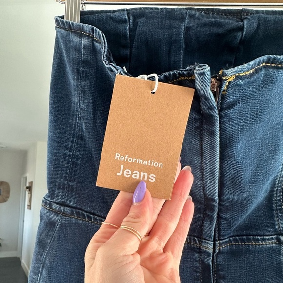 Reformation Anais Strapless Denim Midi Dress - Picture 9 of 10